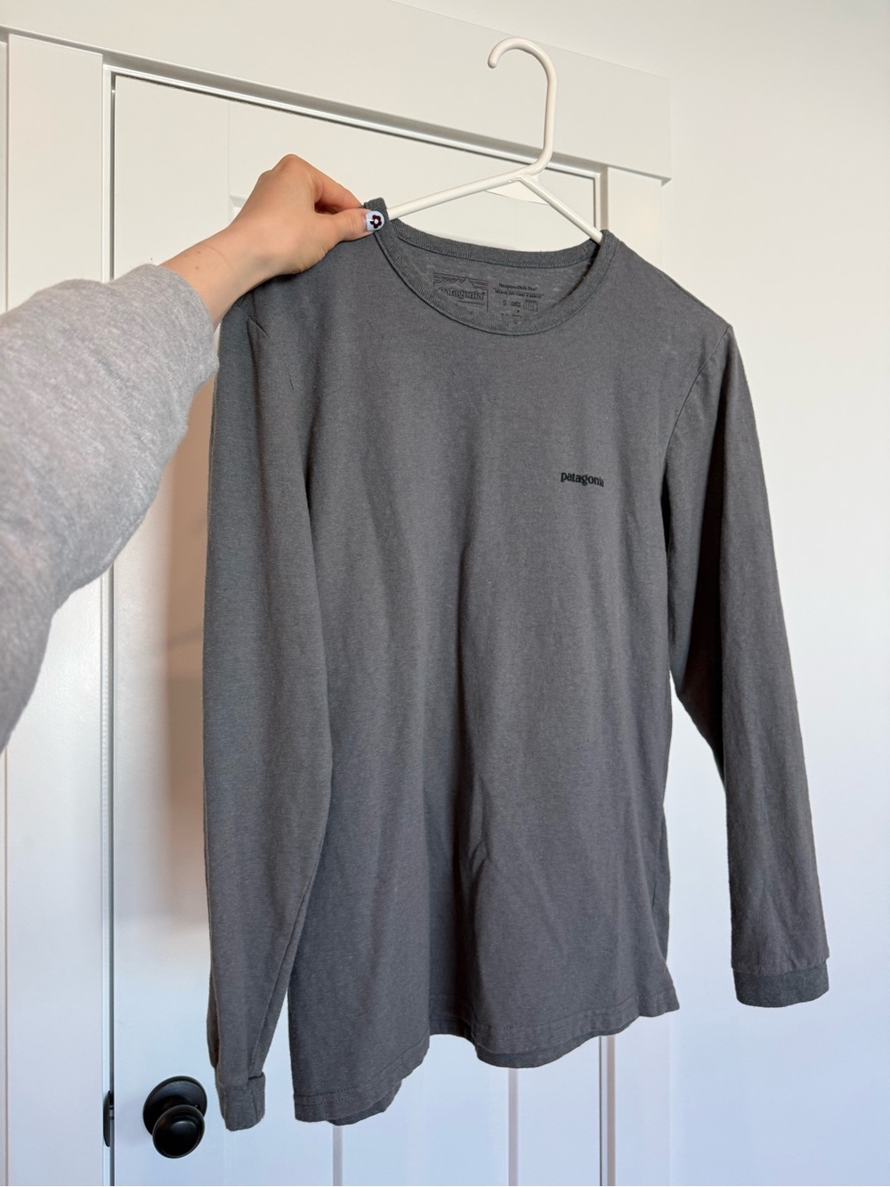 Patagonia Long-Sleeve Crew Tee - Charcoal
